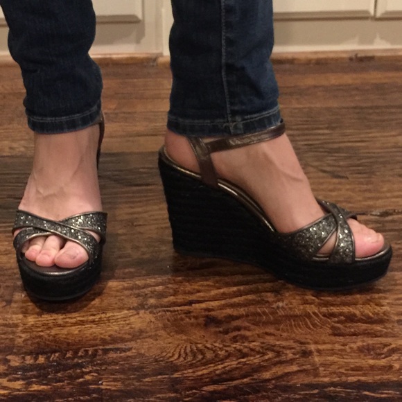 Ettore Masotti wedge espadrille sandal - Picture 1 of 8